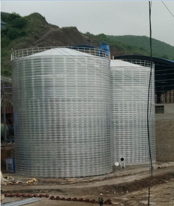 通江粮食钢板仓的安装全过程不用热焊接